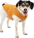 Kurgo Core Dog Sweater, Knit Dog Sweater With Fleece Lining, Cold Weather Pet Jacket, Zipper Opening for Harness, Adjustable Neck, Year-Round Sweater for Small Dogs (Heather Orange, X-Small)
