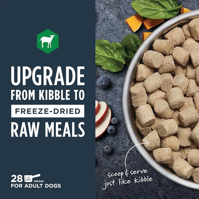 Instinct Freeze Dried Raw Meals, Natural Dry Dog Food, Grain Free - Grass Fed Lamb, 14 oz. Bag
