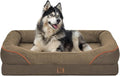 Washable Orthopedic Large Dog Bed -XL Large Dog Bed with Removable & Waterproof Cover Pet Beds with Foam Support for Big Size Dogs with Bolster