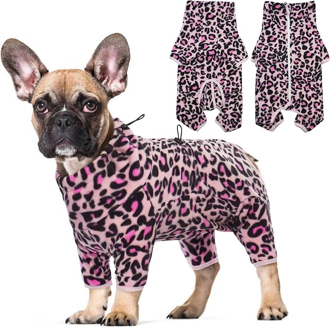 ROZKITCH Dog Winter Jumpsuit, Pet Windproof Warm Cold Weather Jacket Vest with Luminous Zipper, Jumpsuit Apparel Outfit Clothes for Large Giant Dog L-Pink 4XL