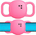 DDJ for Tile Life360 Sticker (2024) Tracker Cat Collar Case, 2-Pack Silicone Anti-Lost Protective Cover Tile Tracker Holder for Dog & Pet Collars, Durable, Easy Installation, Lightweight, Neon Pink