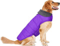 Dog Winter Coat, Waterproof Dog Jacket with Leash Hole, Reflective Adjustable Pet Snow Vest, Warm Fleece Sweater for Small Medium Large Dogs - Purple, 2XL