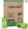 Jack & Milo Dog Waste Bags Environmentally Friendly - Reusable Bag Container - Leak Proof Dog Poop Bag - Extra Thick and Sturdy - 8 Rolls x 15 Bags