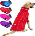 Doglay Dog Winter Coat, Waterproof Dog Jacket with Pocket, Reflective Turtleneck Pet Winter Jackets, Warm Puppy Snow Jacket for Small Medium Large Dogs