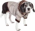 PET LIFE Classic Metallic Fashion Pet Dog Coat Jacket Parka w/ 3M Insulation and Removable Hood, X-Small, Metallic Grey