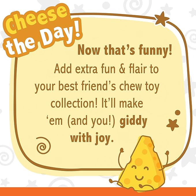 Nylabone Cheese Bone Power Chew Toy for Dogs, Cute Dog Toys for Aggressive Chewers, Cheese Flavor, X-Large Dogs - 50+ lbs, 1 Count