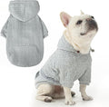 EXPAWLORER Textured Cable Knit Basic Dog Hoodie, Elevated Style Dog Sweater with Leash Hole and Pocket, Soft and Warm Pet Winter Coat, Cold Weather Clothes for Small Medium Large Dogs,Grey M
