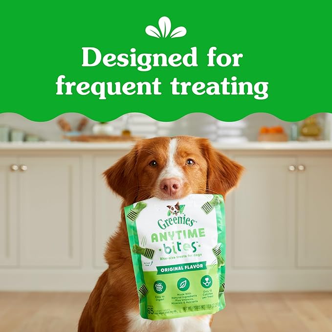 Greenies Anytime Bites Dog Treats, Original Flavor, 10.3 oz. Bag