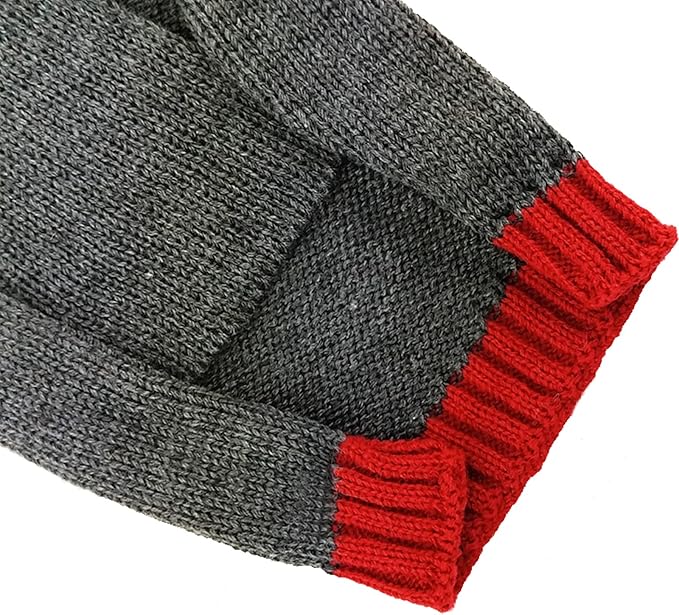 PETCARE Reindeer Christmas Dog Sweater Gray Cat Sweater Vest Cartoon Elk Pet Holiday Dog Clothes Puppy Sweaters for Small Medium Large Dogs Cats Fall Winter Outfits Xmas Dogs Costume,XX-Small