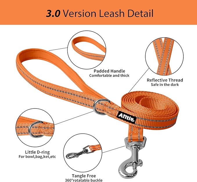 AIITLE Escape Proof Dog Harness - Step in Adjustable Dog Harness No Choke Over with Breathable Mesh and Quick-Release Buckle for Summer- Outdoor Walking, Camping, Training for Medium Dogs Orange XL