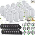 40 Pack Cat Water Fountain Filters-Cat Fountain Replacement Filters for Stainless Steel 108/3.2L& 67oz/2L Adjustable Water Flow Pet Water Fountain(20 Pack Pet Water Filter Refills+20 Pack Sponges)