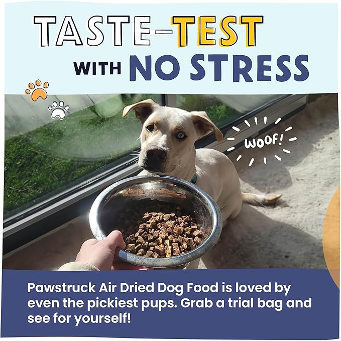 Pawstruck Air Dried Dog Food with Real Chicken, Grain Free, Made in USA, Non-GMO, Vet Recommended, High Protein Limited Ingredient Full-Feed, All Breeds & Ages, 2.5oz Trial Bag (Pack of 2)