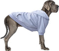 Extra Large Dog Clothes Hoodies Zip Up Sweaters for Big Dogs Labrador Golden Retriever Puppy Grey 2XL