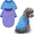2 Pieces Pet Dog Classic Knitwear Sweater, Fleece Coat for Small,Medium Dogs,Warm Pet Dog Cat Clothes,Soft Puppy Customes for Chihuahua Yorkshire Tzu (Blue Dark Navy,L)