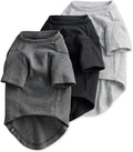 Toby II - The Perfect Tee, 3 Pack Short Sleeve Pet T-Shirt 100% Organic Cotton Tees Clothes for Small, Medium, Large Dogs, Gray Ombre, Large