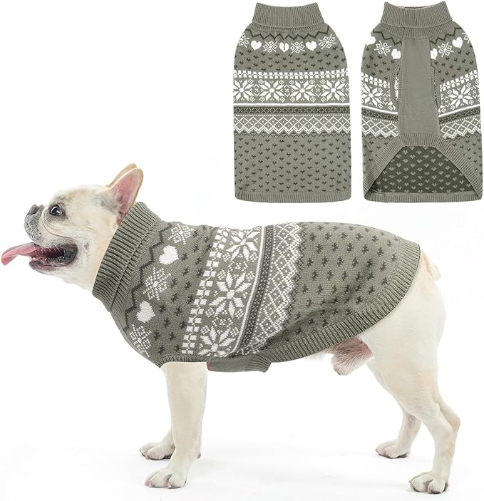 SCENEREAL Dog Sweaters for Small Medium Dogs - Soft, Warm Turtleneck Small Dog Sweater, Ugly Knit Dog Christmas Outfits for Dachshund, Chihuahua, Pug, Yorkie,Winter Pet Clothes Male Female