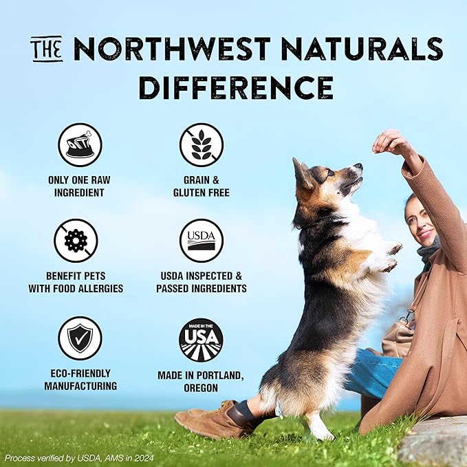 Northwest Naturals Raw Rewards Freeze-Dried Shrimp Treats for Dogs and Cats - Bite-Sized Pieces - Healthy, 1 Ingredient, Human Grade Pet Food, All Natural, Proudly Made in USA, 1 Oz