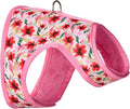Mile High Life Dog Harness, Air Mesh Floral Vest Harness for 20 lbs Small Dogs & Cats, Easy Get on Adjustable Easy Closures Both Neck and Chest(Lily, XS Chest 14"-16")