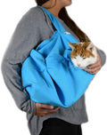 Cat-in-the-Bag Cozy Comfort Carrier - Extra Large Light Blue Cat Carrier Soft and Pet Carrier Administration, Grooming, Vet Visits, Dental Care, and Nail Trimming