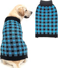PUPTECK Dog Sweaters for Large Medium Small Dogs - Fall Classic Plaid Style Puppy Holiday Winter Coat Clothes Warm