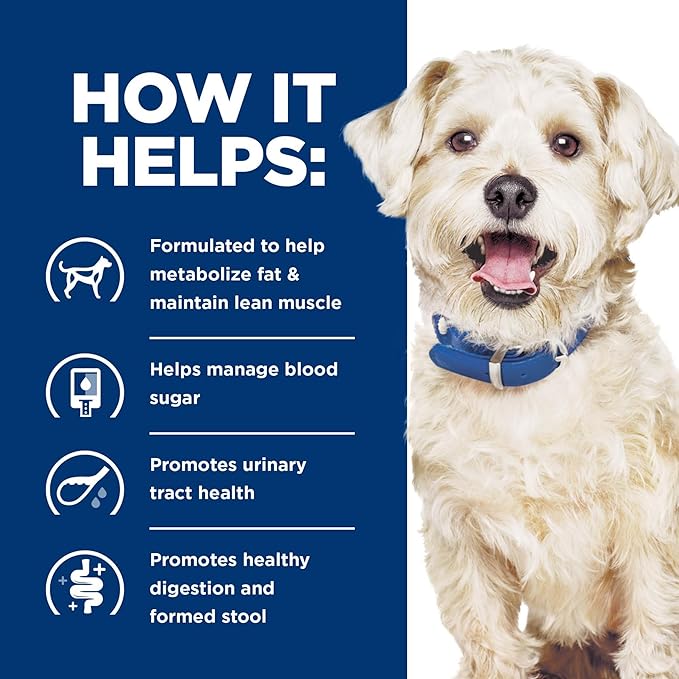 Hill's Prescription Diet w/d Multi-Benefit Digestive/Weight/Glucose/Urinary Management with Chicken Wet Dog Food, Veterinary Diet, 13 oz. Cans, 12-Pack