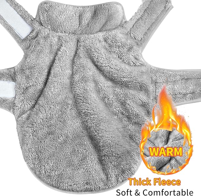Malier Dog Winter Coat, Reversible Fleece Dog Cold Weather Coats, Windproof Warm Snow Puppy Jacket Vest Pet Clothes for Small Medium Large Dogs (Gray, X-Large)