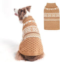 SCENEREAL Dog Sweaters for Large Medium Small Dogs, Soft, Warm Turtleneck Puppy Clothes Sweatshirt, Knitted Ugly Dog Christmas Outfits, Argyle Xmas Pet Cold Weather Coat for Girls Boys