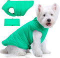 PUMYPOREITY Dog Puffer Coat with Detachable Scarf, Warm Padded Cold Weather Vest, Windproof Lightweight Snowsuit, Water Resistant Dog Winter Coats, Thermal Winter Jacket for Small Medium Large Dogs