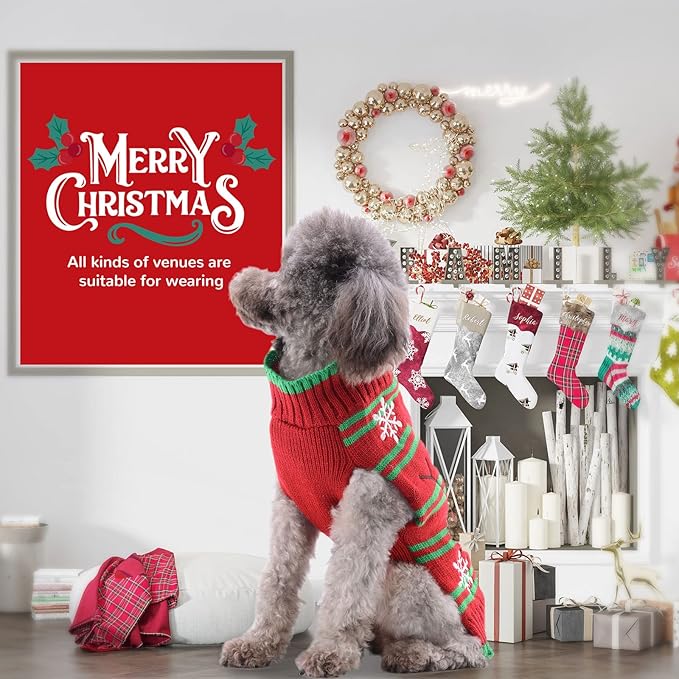 PETCARE Red Snowman Dog Sweater Christmas Dog Sweaters Vest Ugly Snow Xmas Puppy Costume Pet Holiday New Year Fall Winter Clothes for Small Medium Large Dogs Cats Pullover Sweaters Outfits,XX-Small