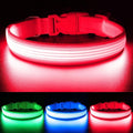 YFbrite Light up Dog Collar, USB Rechargeable LED Puppy Collar Super Bright Adjustable Glowing Dog Lights for Night Walking (Design 2- Pink, Medium)