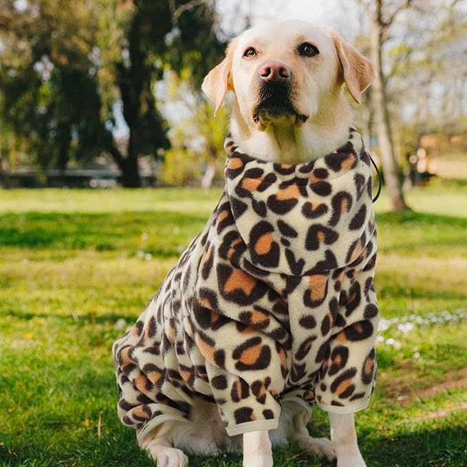 ROZKITCH Large Dog Coats for Winter, Pet Windproof Warm Cold Weather Jacket Vest with Luminous Zipper, Jumpsuit Apparel Outfit Clothes for Small Medium Large Dog Brown XL