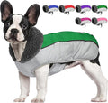 Dog Coat, Waterproof Ripstop Dog Winter Jacket with Leash Hole, Reflective Adjustable Warm Pet Fleece Snow Sweater for Small Medium Large Dogs - Green, L