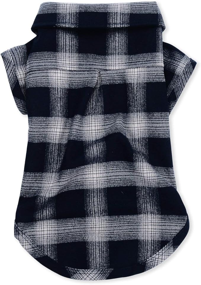 Koneseve Dog Shirt, Pet Plaid Clothes Shirt T-Shirt, Sweater Bottoming Shirt for Small Dog Cat Puppy Grid Adorable Wearing Stylish Cozy Halloween,Christmas Costumes (Blue;S/Small)