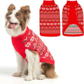 SCENEREAL Dog Sweaters for Large Medium Small Dogs, Soft, Warm Turtleneck Puppy Clothes Sweatshirt, Knitted Ugly Dog Christmas Outfits, Argyle Xmas Pet Cold Weather Coat for Girls Boys