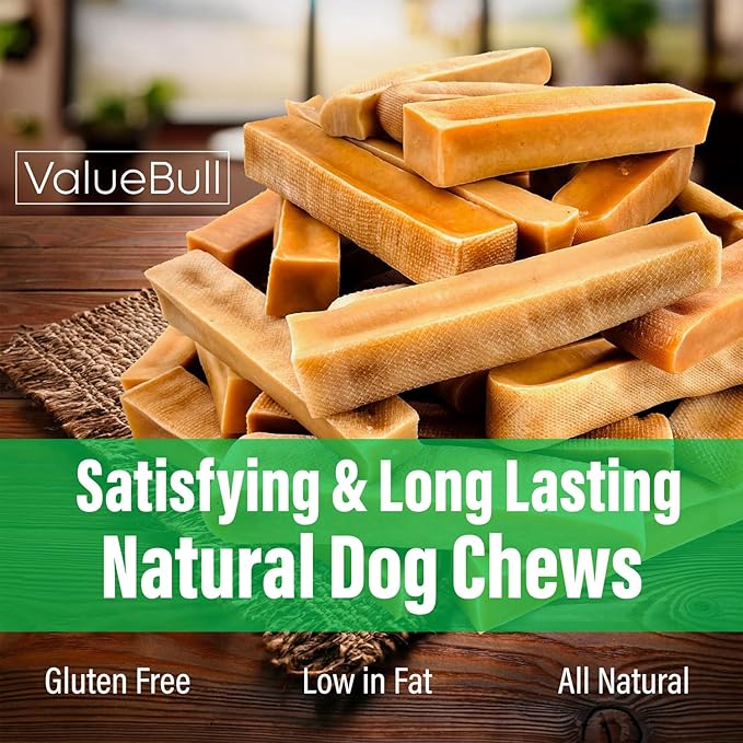 ValueBull Himalayan Yak Cheese Dog Chews, Extra Large, 10 ct - Long Lasting for Aggressive Chewers, All Natural, Healthy & Safe, Low Odor Nepal Yak Milk Chews