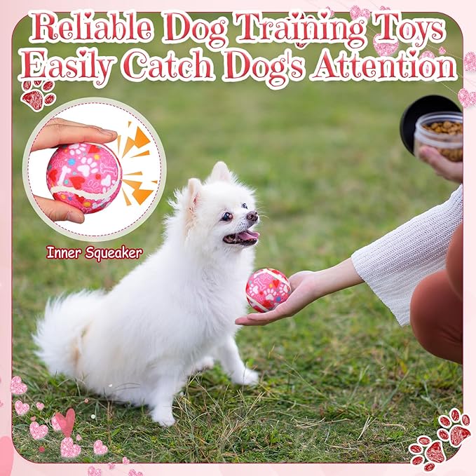 36 Pcs Dog Squeaky Tennis Balls 2.5 Inch Interactive Pet Toys Ball for Small Medium Large Dog Plush Chew Toys Teeth Cleaning for Aggressive Chewers Cat Interactive Training