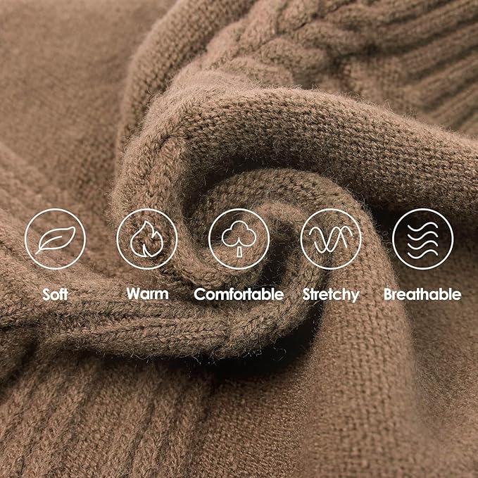Dog Sweaters for Small Dogs Male Female Pet Knitwear Classic Puppy Warm Pullover Turtleneck Cold Weather Clothes for Yorkie(Brown, S)