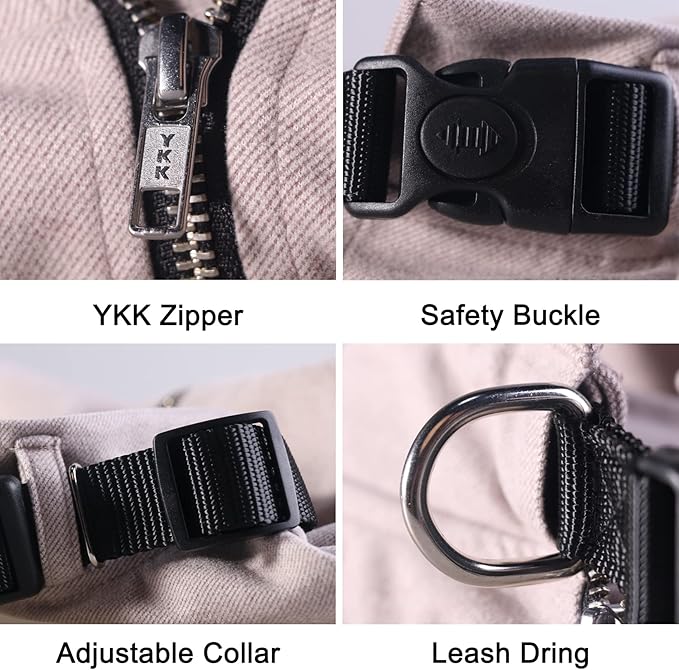 Extra Large Dog Collar Jackets Clothes Sweaters with Leash Ring for Labrador Rottweiler Great Dane, Grey, 4X-Large