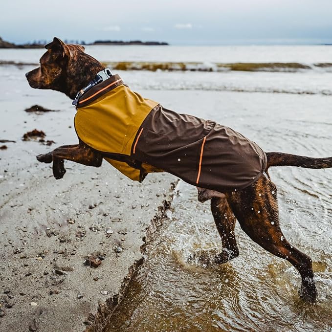 Ruffwear, Sun Shower Dog Raincoat, All-Weather Jacket, Waterproof, Windproof & Lightweight, Midnight Blue, Large