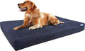 Dogbed4less Orthopedic Gel Memory Foam Pet Dog Bed, Waterproof Liner with External Microsuede Cover and Bonus Antislip Cover (Microsuede Espresso, 40"X34"X4" Inches)