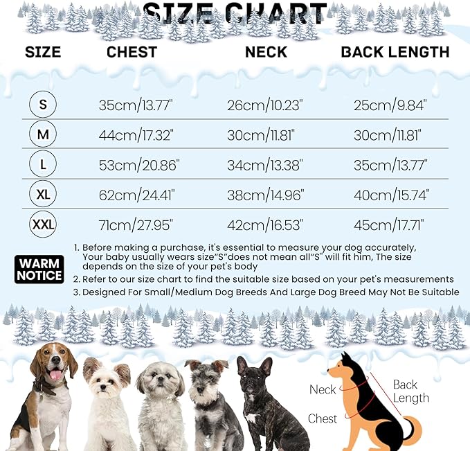 BRKURLEG Black Dog Coat with Harness, Dog Winter Jacket, Dogs Onesie Body Warm Jackets, Small Dogs Winter Coats Reflective Windproof Warm Cold Weather Coats, Pet Waterproof Jacket Hiking L