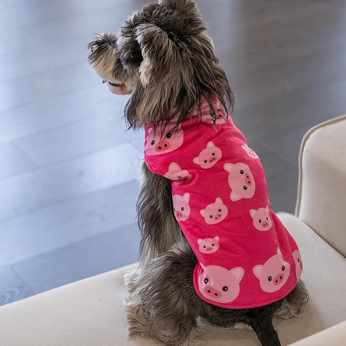 CuteBone Winter Warmth Reversible Jacket for Dogs - Waterproof, Windproof, Thick, Adjustable Soft Comfort Coat with Leash Hole for Small, Medium, Large Dogs