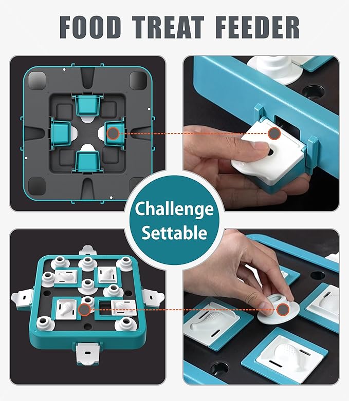 Dog Puzzle Toy, Food Treat Feeder, Mental Stimulation, Green