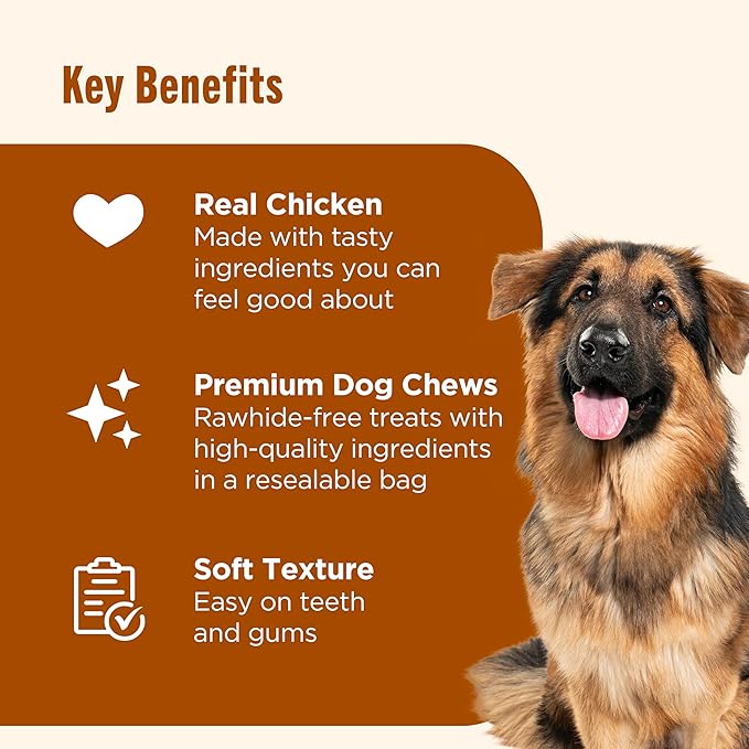 Nutrish Soup Bones Premium Dog Chews with Real Chicken and Veggies, 11 Chews, Packaging May Vary (Rachael Ray)