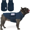 cyeollo Small Dog Sweater, Soft Fleece Sweaters Turtleneck Doggy Sweatshirt Warm Fall Winter Vest Stretchy Pet Clothes for Puppy Soft Doggie Coat Girl & Boy, Navy S