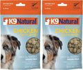 K9 Natural, Freeze-Dried Single Ingredient Dog Treats, High-Value, Low-Calorie Protein Bites for Active Dogs, Healthy Dog Training Treats, Grain-Free Reward, Chicken, 1.76oz (Pack of 2)