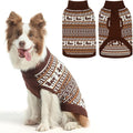 SCENEREAL Turtleneck Dog Sweater for Small Medium Large Dogs Girls Boys, Knit Pet Pullover Puppy Clothes Cold Weather Coats, Holiday Outfits Sweatshirt for Christmas, Khaki L
