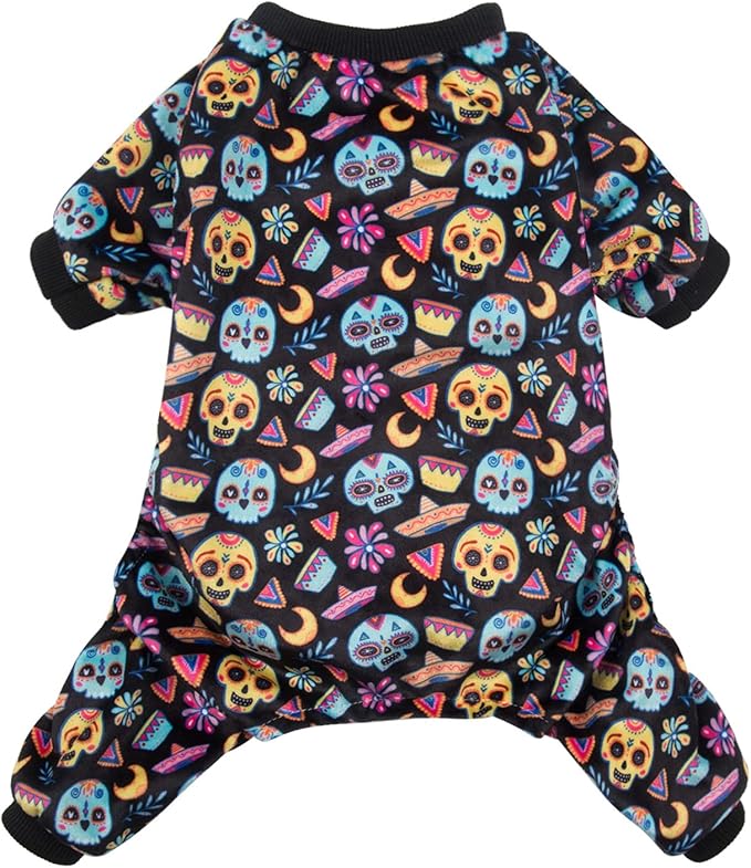 CuteBone Small Dogs Outfit Soft Puppy Onesies Pjs Halloween Dog Pajamas Pet Coat Cat Apparel Comfy Doggie Jumpsuit Bodysuit for All Seasons P73L