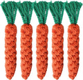 2ME 5 PCS Carrot Dog Rope Toys for Dogs, Durable Chew Toys for Aggressive Chewers, Entertainment & Interaction, Teeth Cleaning and Chewing, All-Cotton
