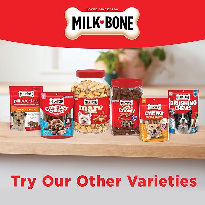 Milk-Bone MaroSnacks Dog Treats, Peanut Butter, 40 Ounce with Real Bone Marrow and Calcium